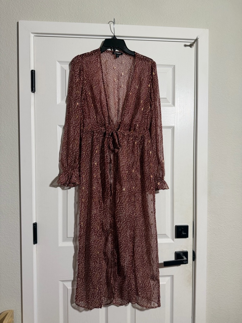 Express Long Duster Shimmer Kimono with Slits‎ Small